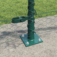 vidaXL Hexagonal Fence with Concrete Base 25 x 0.5 m PVC-Coated Steel 4