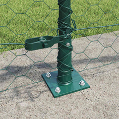 vidaXL Hexagonal Fence with Concrete Base 25 x 0.5 m PVC-Coated Steel 4