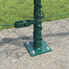 vidaXL Hexagonal Fence with Concrete Base 25 x 0.6 m PVC-Coated Steel 4