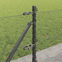 vidaXL Hexagonal Fence with Concrete Base 25 x 0.6 m PVC-Coated Steel 5