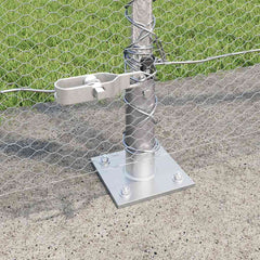 vidaXL Hexagonal Fence with Concrete Base 10 x 0.6 m Galvanised Steel 4