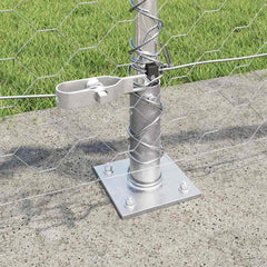 vidaXL Hexagonal Fence with Concrete Base 10 x 0.6 m Galvanised Steel 4