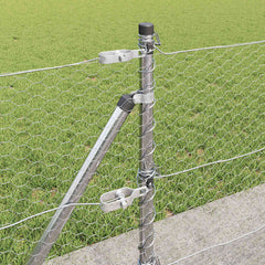 vidaXL Hexagonal Fence with Concrete Base 25 x 0.6 m Galvanised Steel 5