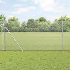vidaXL Welded Wire Fence Ground Fix 10 x 1 m Silver Galvanised Steel mesh Size 1.2 x 1.2 cm mesh