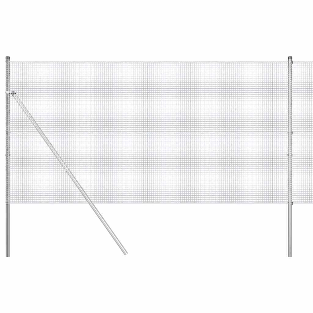 Welded Wire Fence Ground Fix 50 x 1 m Silver Galvanised Steel mesh Size 1.6 x 1.6 cm mesh 1 m