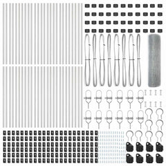 Welded Wire Fence Ground Fix 100 x 0.4 m Galvanised Steel 0.5 m 2.5 x 2.5 cm mesh