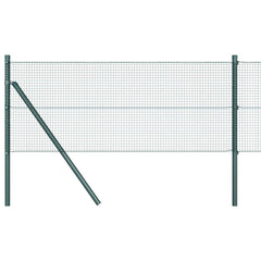 vidaXL Welded Wire Fence Ground Fix 10 x 0.4 m PVC-Coated Steel Green 2