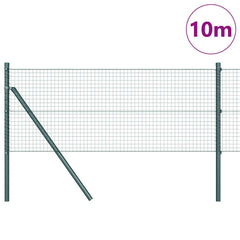 vidaXL Welded Wire Fence Ground Fix 10 x 0.4 m PVC-Coated Steel Green 3