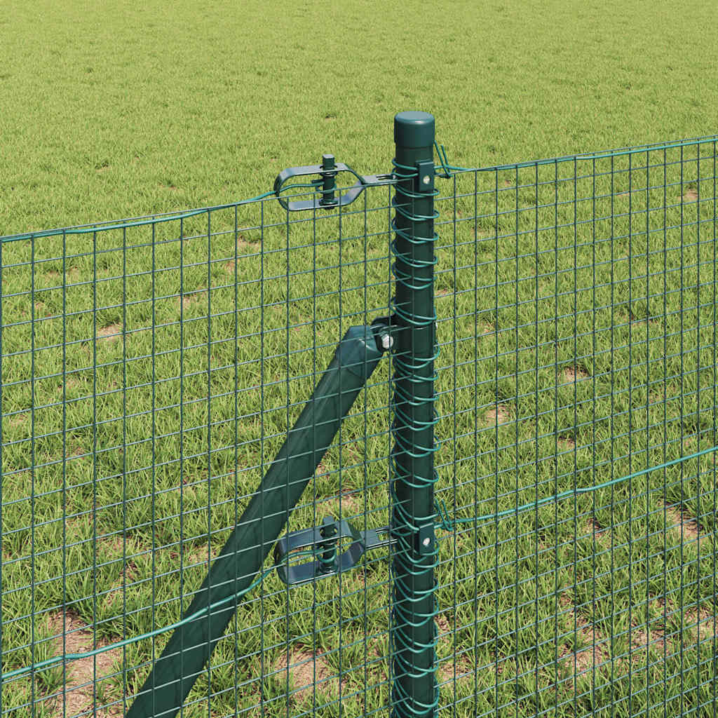 vidaXL Welded Wire Fence Ground Fix 10 x 0.6 m PVC-Coated Steel Green 4