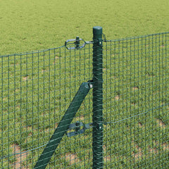 vidaXL Welded Wire Fence Ground Fix 10 x 0.8 m PVC-Coated Steel Green 4