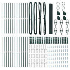 Welded Wire Fence Ground Fix 50 x 1 m PVC-Coated Steel Green mesh Size 1.2 x 1.2 cm mesh 1 m