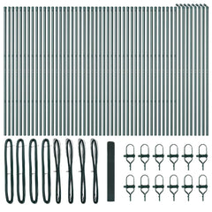 Welded Wire Fence Ground Fix 100 x 0.4 m PVC-Coated Steel Green 1 m 1.2 x 1.2 cm mesh