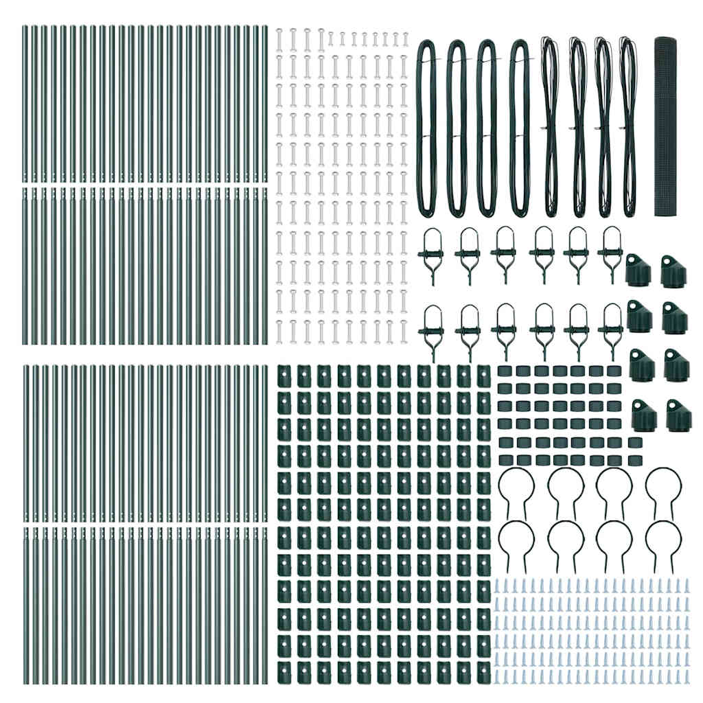 Welded Wire Fence Ground Fix 100 x 0.4 m PVC-Coated Steel Green 1 m 1.2 x 1.2 cm mesh