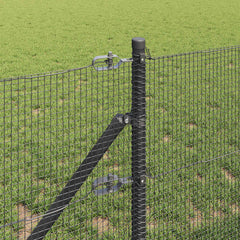 vidaXL Welded Wire Fence Ground Fix 10 x 0.5 m PVC-Coated Steel Grey 4