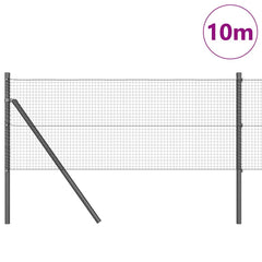 vidaXL Welded Wire Fence Ground Fix 10 x 0.6 m PVC-Coated Steel Grey 3