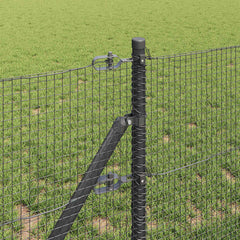 vidaXL Welded Wire Fence Ground Fix 10 x 0.8 m PVC-Coated Steel Grey 4