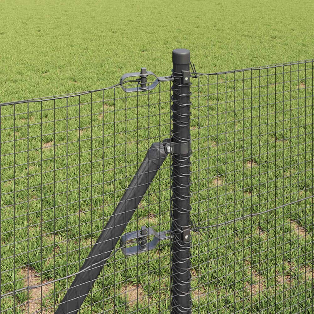Welded Wire Fence Ground Fix PVC-Coated Steel Grey, image 4