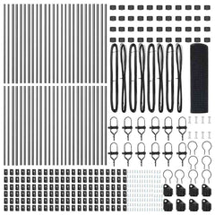 Welded Wire Fence Ground Fix 100 x 0.4 m PVC-Coated Steel Grey 0.5 m 2.5 x 2.5 cm mesh