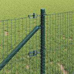 vidaXL Welded Wire Fence with Spikes 10 x 0.8 m PVC-coated Steel Green 4