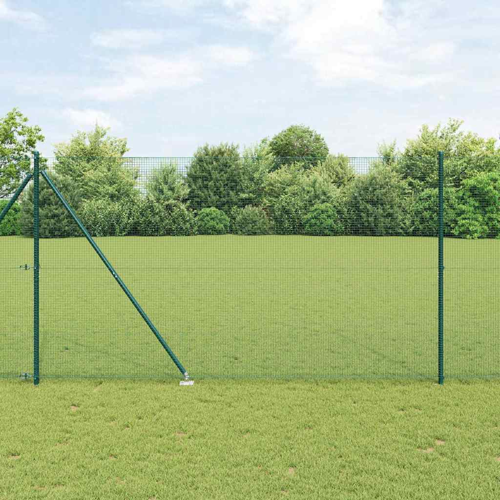 Welded Wire Fence Spikes PVC-coated Steel Green mesh Size