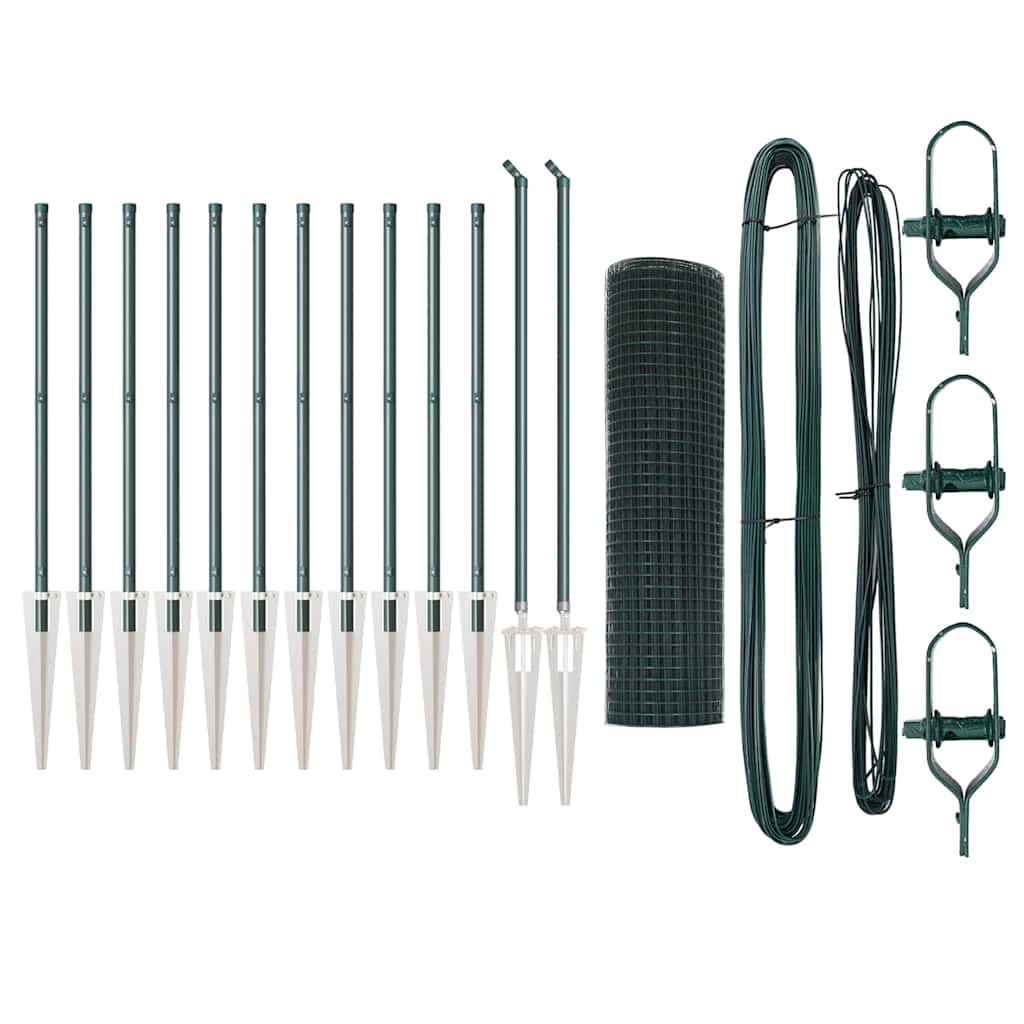 Welded Wire Fence Spikes PVC-coated Steel Green mesh Size