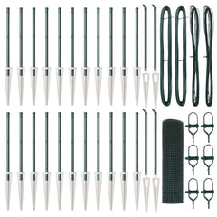 Welded Wire Fence Spikes PVC-coated Steel Green mesh Size