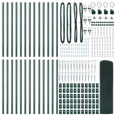 Welded Wire Fence Spikes PVC-coated Steel Green mesh Size