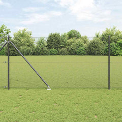 Welded Wire Fence with Spikes 10 x 1 m PVC-coated Steel Grey mesh Size 16 x 16 mm mesh 1 m