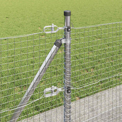 vidaXL Welded Wire Fence with Concrete Base 10 x 0.4 m Silver Mesh 5