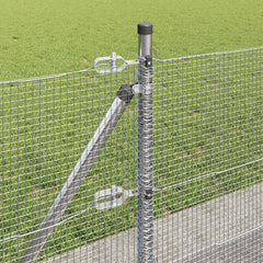 vidaXL Welded Wire Fence with Concrete Base 25 x 0.4 m Silver Mesh 5