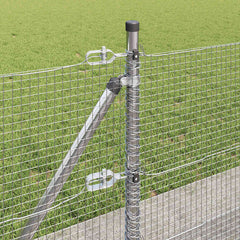 vidaXL Welded Wire Fence with Concrete Base 25 x 0.5 m Silver Mesh 5