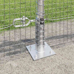 vidaXL Welded Wire Fence with Concrete Base 25 x 0.6 m Silver Mesh 4