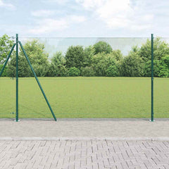 vidaXL Welded Wire Fence with Concrete Base 10 x 0.4 m Mesh Green mesh Size 16 x 16 mm mesh