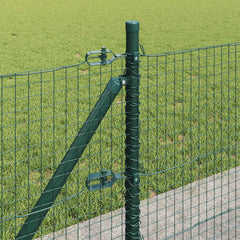 vidaXL Welded Wire Fence with Concrete Base 25 x 0.4 m Green Mesh 5