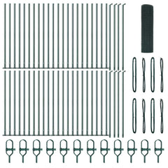 Welded Wire Fence with Concrete Base 100 x 0.4 m Green 1 m 12 x 12 mm mesh