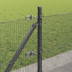 vidaXL Welded Wire Fence with Concrete Base 25 x 0.4 m Grey Mesh 5