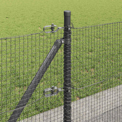 vidaXL Welded Wire Fence with Concrete Base 25 x 0.4 m Grey Mesh 5