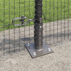vidaXL Welded Wire Fence with Concrete Base 25 x 0.4 m Grey Mesh 4