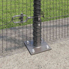 Welded Wire Fence with Concrete Base 50 x 0.4 m Grey mesh Size 16 x 16 mm mesh 1.4 m