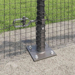 Welded Wire Fence Concrete Base Grey mesh