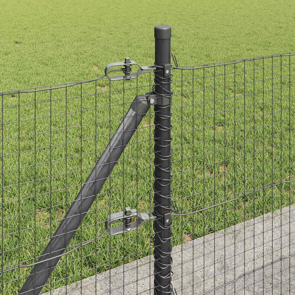 Welded Wire Fence Concrete Base Grey mesh