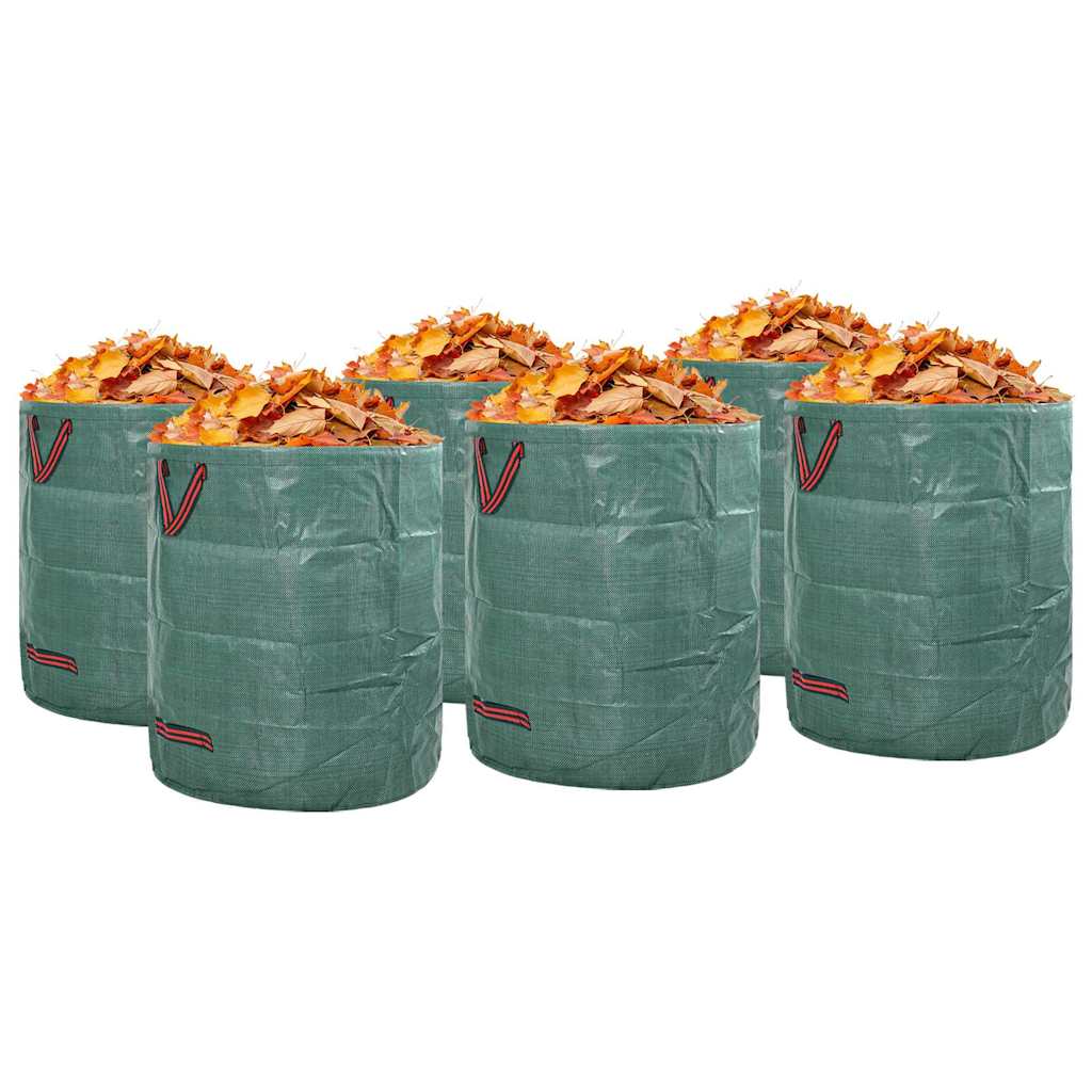 vidaXL Garden Waste Bags 12 pcs 272 L Green Polypropylene 2