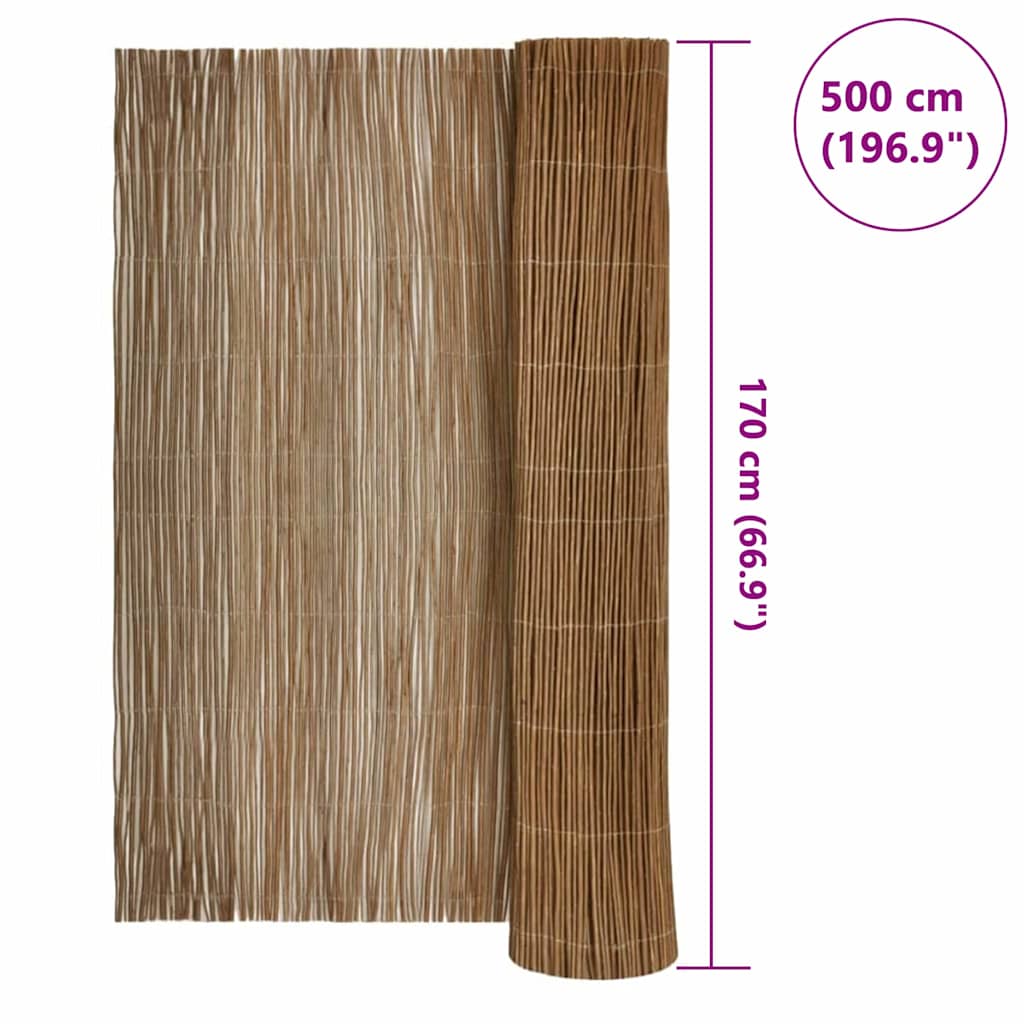 Willow Fence Willow Natural 500 cm 170 cm