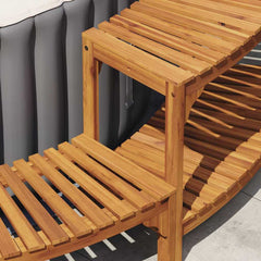 Hot Tub Surround Solid Acacia Wood Brown