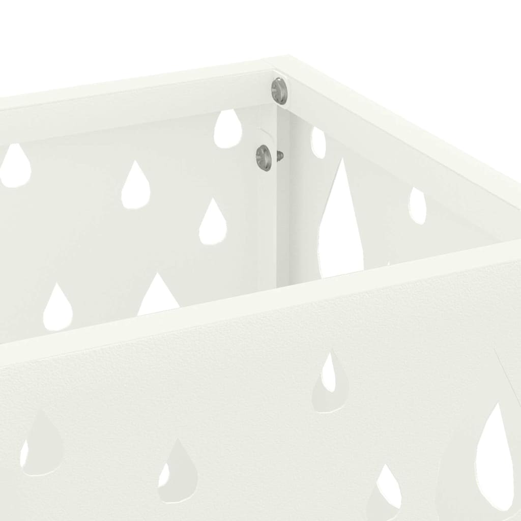 vidaXL Rain Umbrella Stand White 15.5 x 15.5 x 49 cm Steel 5
