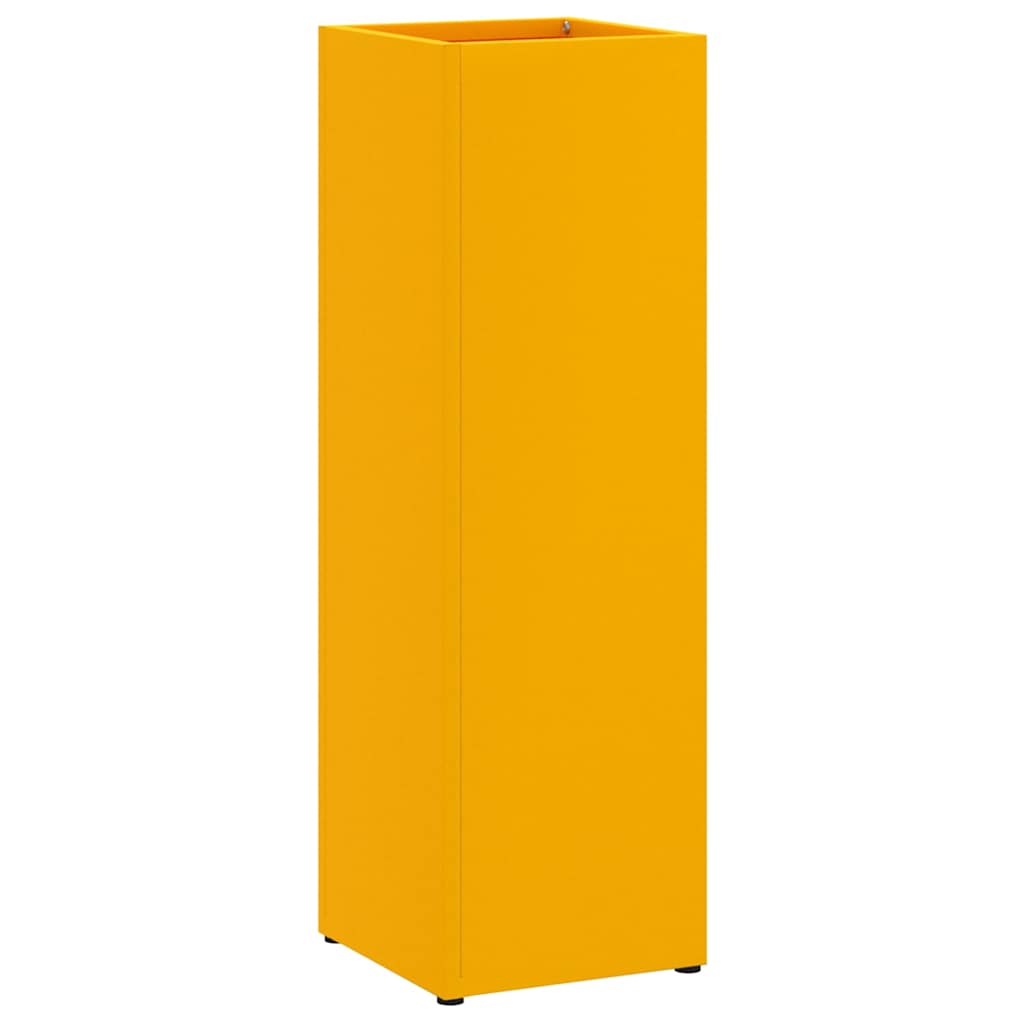 vidaXL Rain Umbrella Stand Mustard 15.5 x 15.5 x 49 cm Steel 2