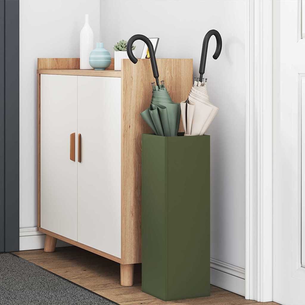 vidaXL Rain Umbrella Stand Olive 15.5 x 15.5 x 49 cm Steel 3