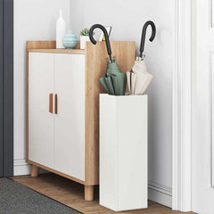 vidaXL Rain Umbrella Stand White 15.5 x 15.5 x 49 cm Steel 3