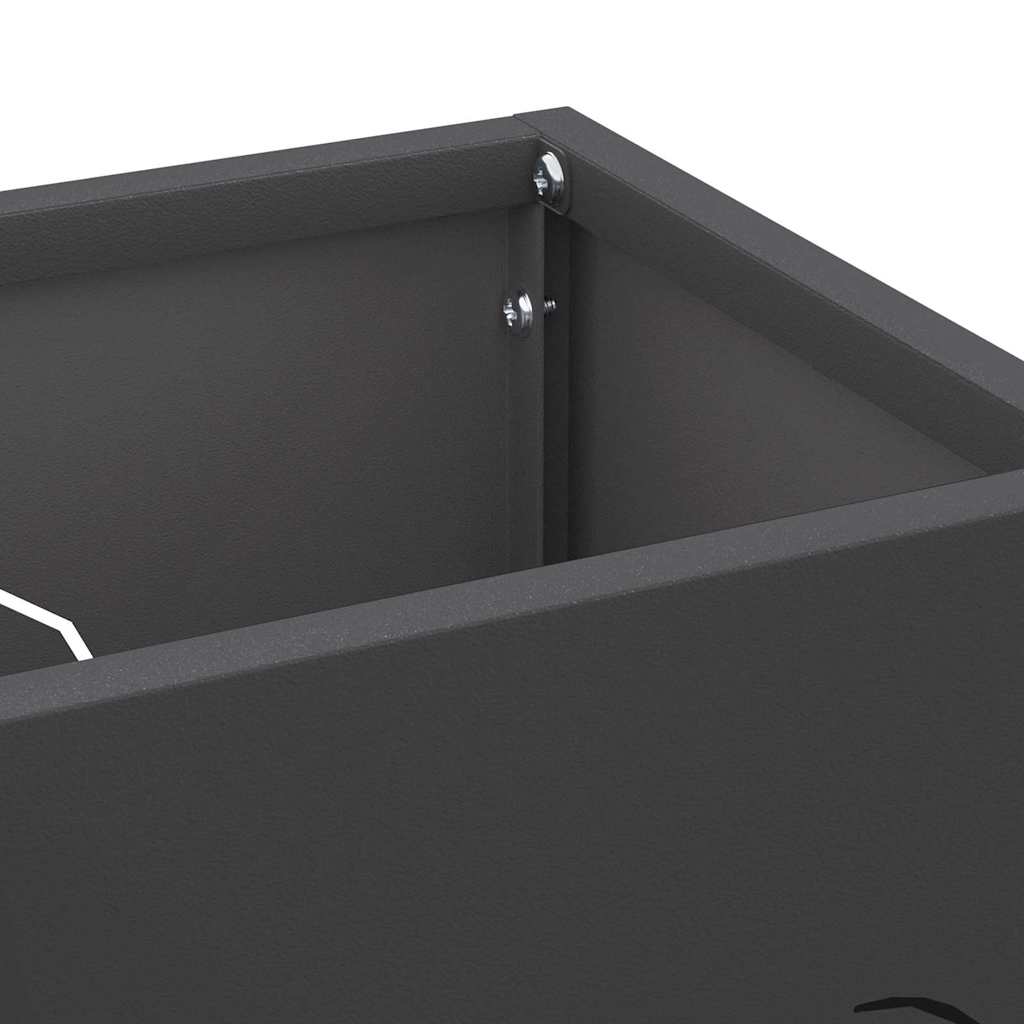 vidaXL Rain Umbrella Stand Black 15.5 x 15.5 x 49 cm Steel 5