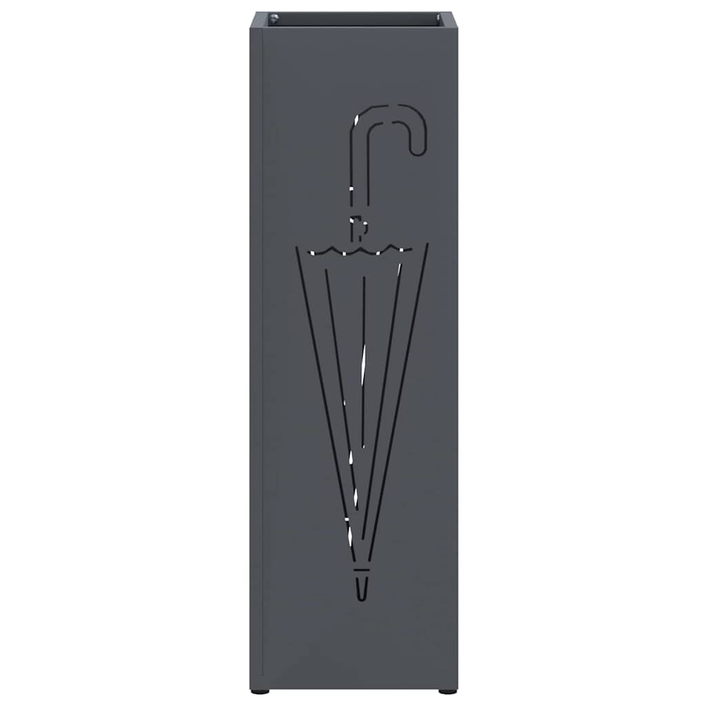 vidaXL Rain Umbrella Stand Anthracite 15.5 x 15.5 x 49 cm Steel 4